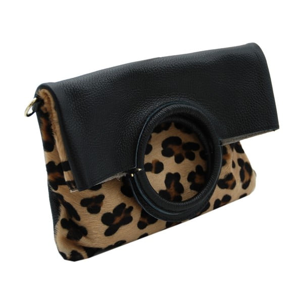 Kabelka / listová kabelka z pravej kože Andrea Cardone Laruzzo Leopard