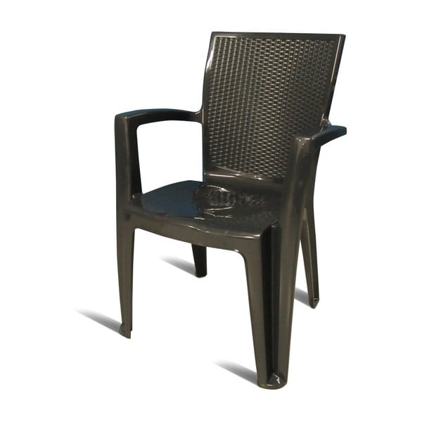 Antracitovosivá plastová založiteľná stolička Ollie