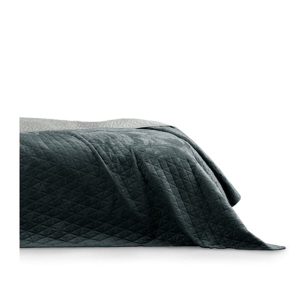 Tmavosivý pléd cez posteľ AmeliaHome Laila Graphite, 260 x 240 cm