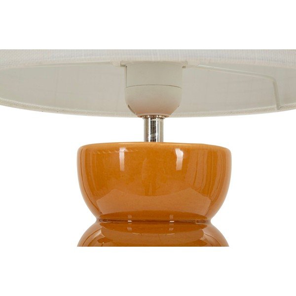Keramická stolová lampa v horčicovej farbe/biela s textilným tienidlom (výška  46 cm) Torr – Mauro Ferretti-image-3