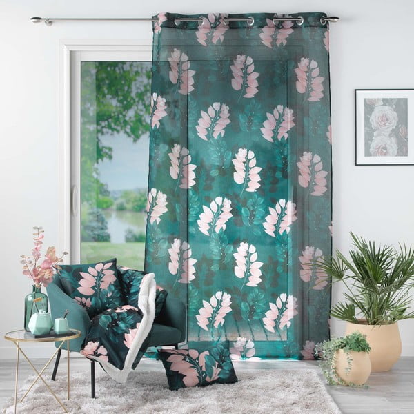 Tmavozelená voálová záclona 140x280 cm Belline – douceur d'intérieur-image-2