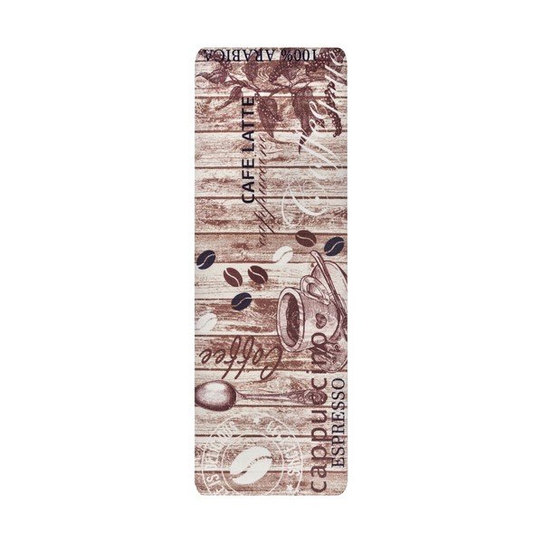 Hnedý kuchynský behúň Hanse Home Delicious Coffee, 67 x 180 cm