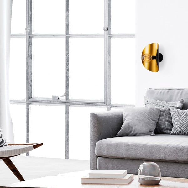 Nástenné svietidlo v čierno-zlatej farbe Sivani – Opviq lights-image-4