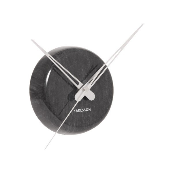 Čierne hodiny Present Time Marble Dot-image-1
