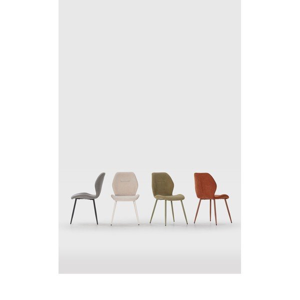 Terakotové čalúnené jedálenské stoličky v súprave 4 ks Ansu – Marckeric-image-1