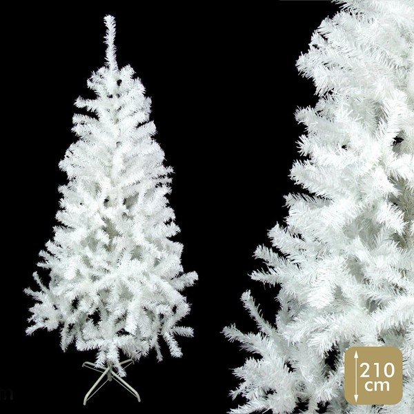 Biely vianočný stromček Unimasa, výška 210 cm-image-1