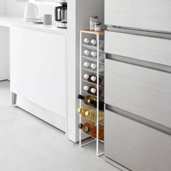 Biely kovový regál na víno počet fliaš 16 20x88,5x19 cm Tower – YAMAZAKI-image-3