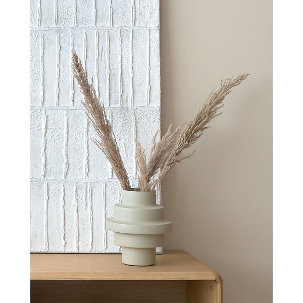 Béžová oceľová váza (výška  23 cm) Velia – Kave Home-image-1