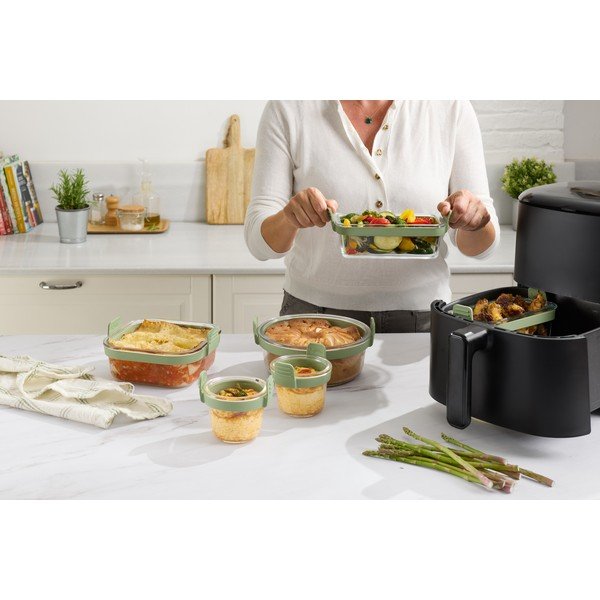 Sklenená forma do teplovzdušnej fritézy 20,5x19,5 cm – Lékué-image-2