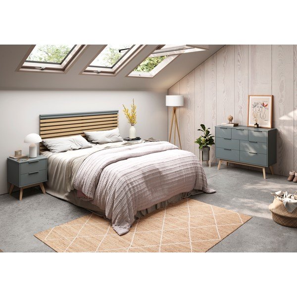 Nočný stolík sivozelený Pisco – Marckeric-image-1