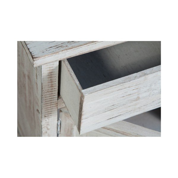 Biely drevený nočný stolík Biscottini Bedside-image-3