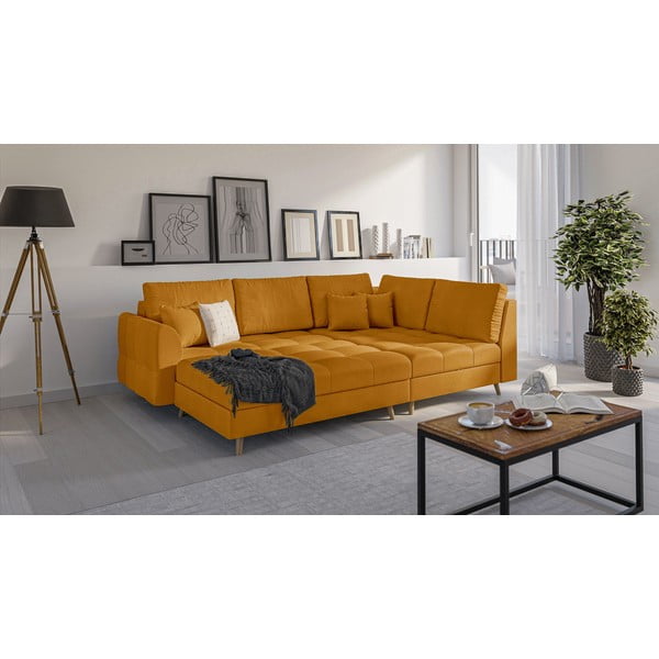 Podnožka v horčicovej farbe Ariella - Ropez-image-3