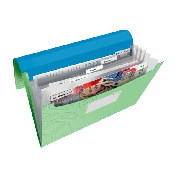 Zelená aktovka s priehradkami Leitz-image-1