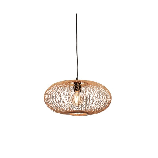 Závesné svietidlo s bambusovým tienidlom v bronzovej farbe ø 40 cm Cango – Good&amp;Mojo