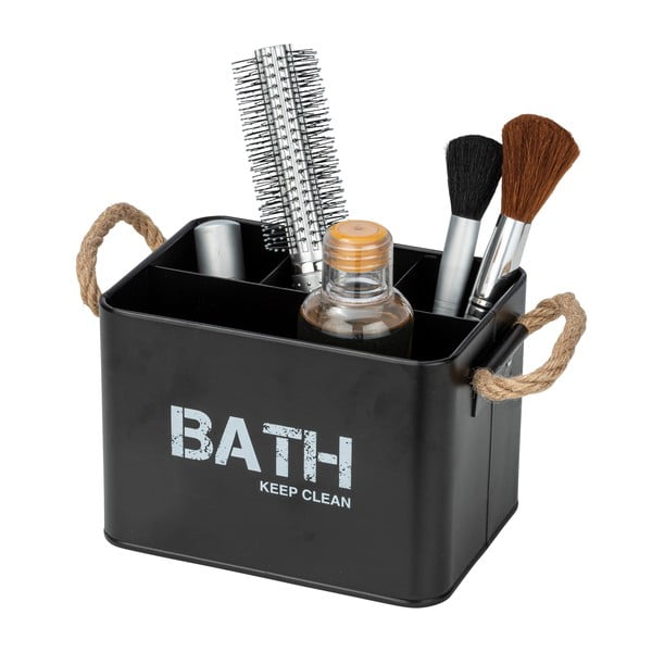 Čierny kúpeľňový organizér so 4 priehradkami Wenko Gara-image-2