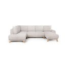 Béžová menčestrová rozkladacia rohová pohovka (ľavý roh/do tvaru "U") Tori – Bonami Selection