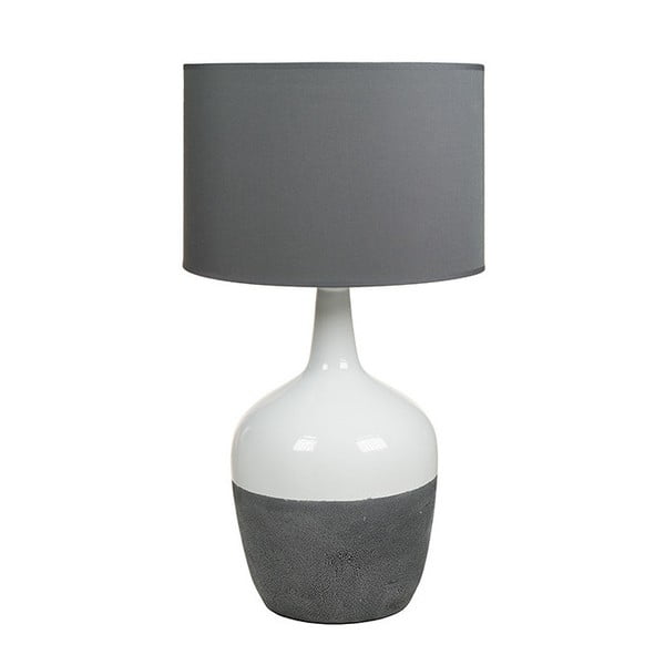 Sivo-biela stolová lampa Santiago Pons Duo