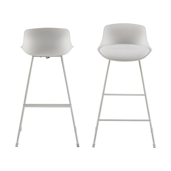 Biela barová stolička (výška sedadla 76 cm) Tina – Actona-image-3