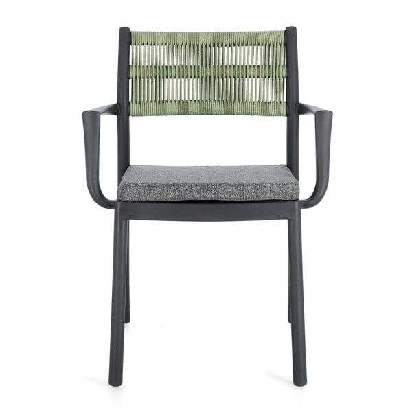 Sivé plastové záhradné stoličky v súprave 4 ks Alvin – Bizzotto-image-2