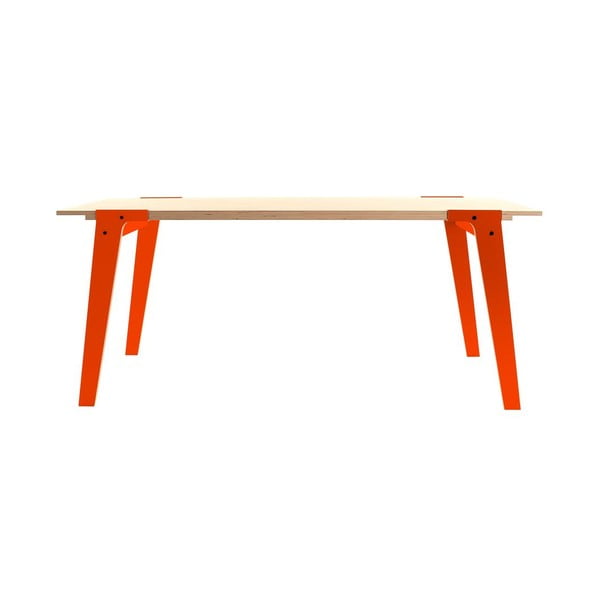 Oranžový jedálenský/pracovný stôl rform Switch, doska 180 x 78 cm