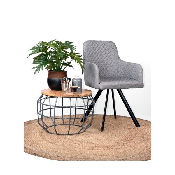 Hnedý jutový okrúhly koberec ø 180 cm – LABEL51-image-1