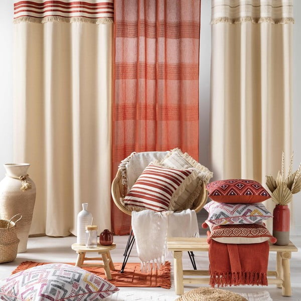 Záclona v tehlovej farbe 140x280 cm Terraza – douceur d'intérieur-image-4