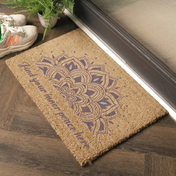 Rohožka z kokosového vlákna 40x60 cm Find Your Inner Peace – Artsy Doormats-image-1