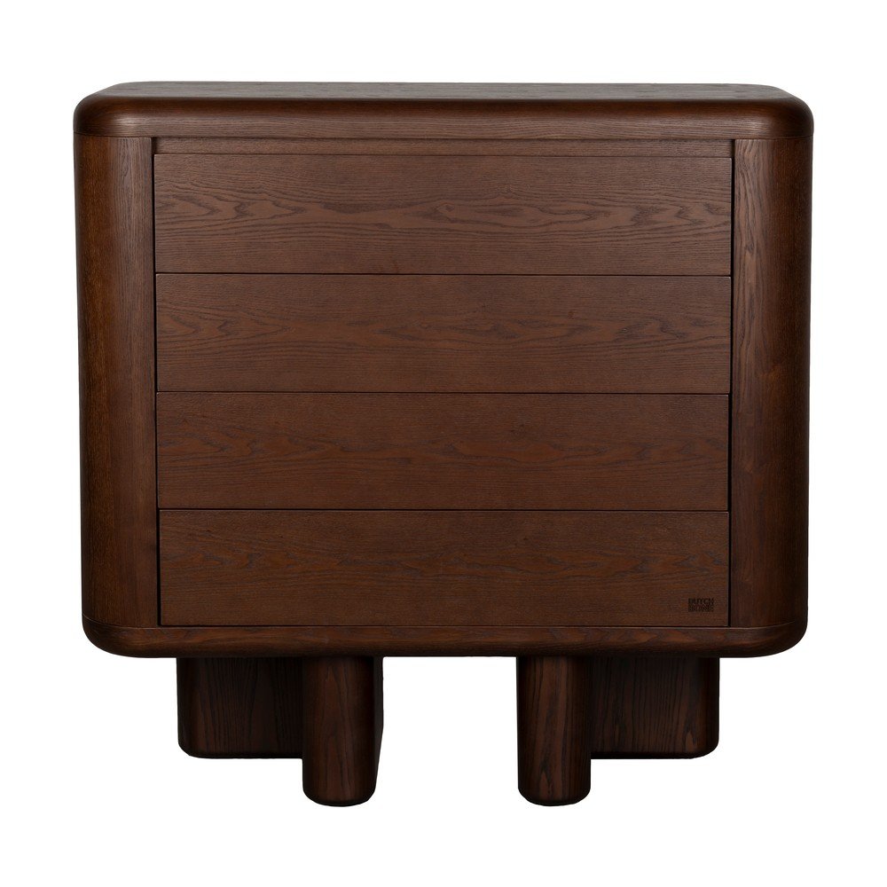 E-shop Komoda v dekore jaseňa v tmavo prírodnej farbe 100x98x40 cm Herman – Dutchbone