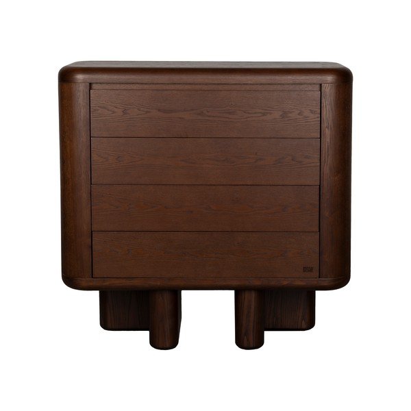 Komoda v dekore jaseňa v tmavo prírodnej farbe 100x98x40 cm Herman – Dutchbone