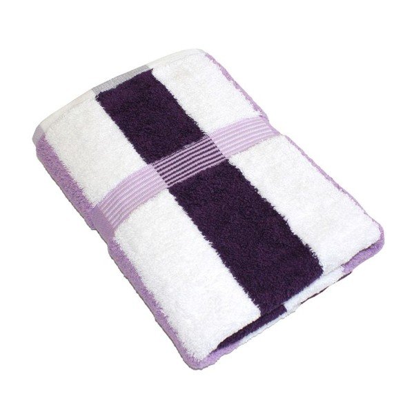 Osuška New York Strips White/Pink/Violet, 70x140 cm-image-2