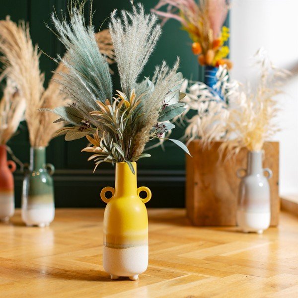 Žltá váza Sass & Belle Bohemian Home Mojave, výška 23 cm-image-1