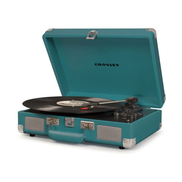 Tmavotyrkysový gramofón Crosley Cruiser Deluxe
