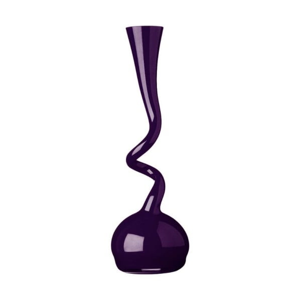 Sklenená váza Swing 30 cm, fialová