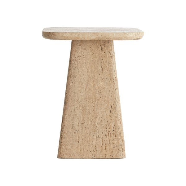 Odkladací stolík s doskou z kameňa 40x40 cm Kepami – Light & Living