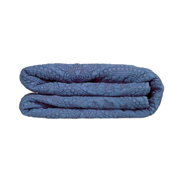 Modrý pléd Clayre & Eef Rustico, 150 x 150 cm-image-2