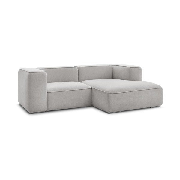 Svetlosivá rohová pohovka z textílie buklé (pravý roh) Zephyr – Bobochic Paris-image-3