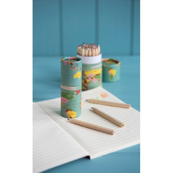 Sada 12 pasteliek Rex London World Map-image-1