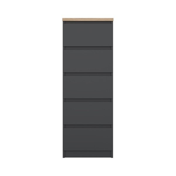 Tmavosivá komoda 40x111x50 cm Naia – Tvilum-image-2