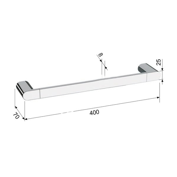 Biely nástenný mosadzný držiak na uteráky Flori – Sapho-image-1