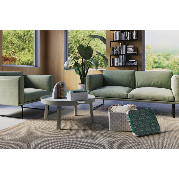 Biely/zelený plastový úložný box s vekom 29,5x19,5x13,5 cm S – Curver-image-1