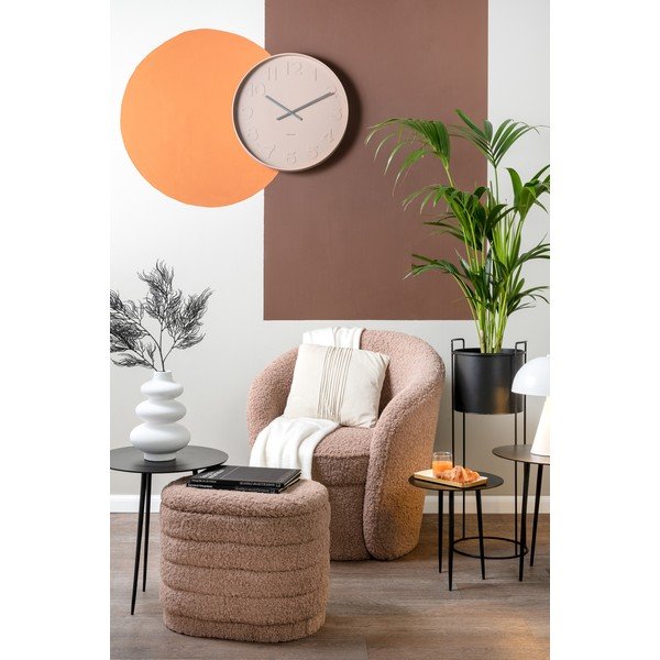 Hnedý oválny puf s úložným priestorom Leitmotiv Cuddly-image-1