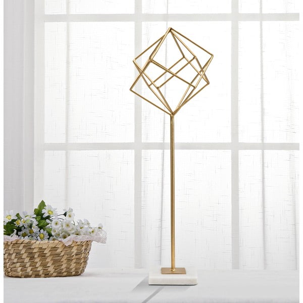 Soška v zlatom dekore Mauro Ferretti Cube-image-1