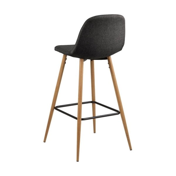 Sivá/v prírodnej farbe barová stolička 101 cm Wilma – Actona-image-2