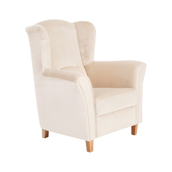 Krémové kreslo Max Winzer Agnetha Suede