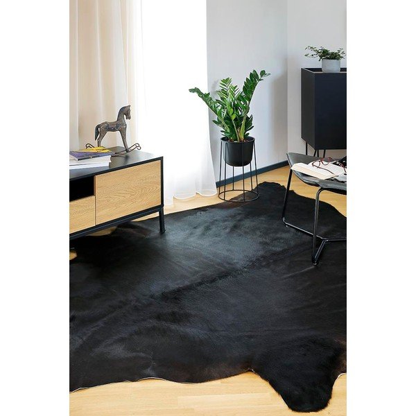 Čierna kožušina 210x200 cm - Narma-image-1