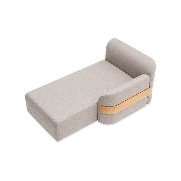 Svetlosivý modul pohovky (ľavý roh) zo zmesi vlny a ľanu Hugg - Gazzda-image-2