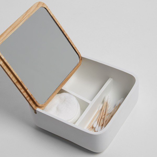 Biely úložný box z jaseňového dreva La Forma Mackie-image-1