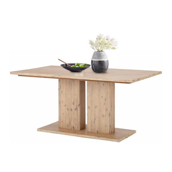 Hnedý jedálenský stôl z masívneho akáciového dreva Støraa Yen, 1 x 2 m