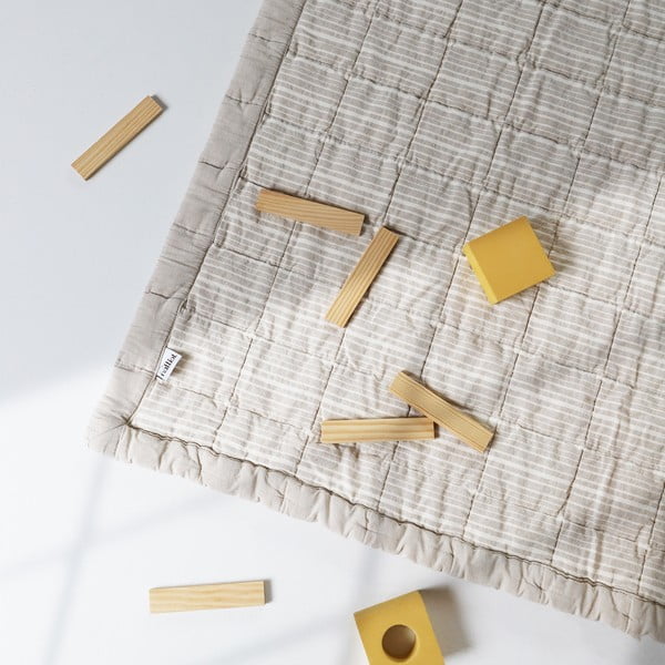 Krémovobiela detská hracia podložka Anna - Nattiot-image-1