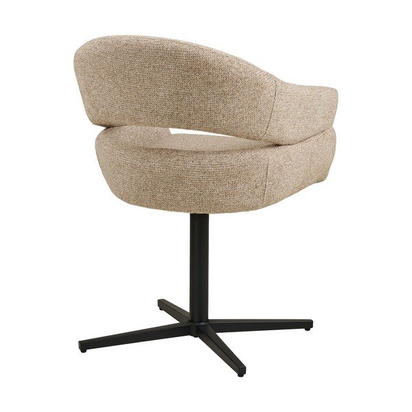 Béžové čalúnené jedálenské kreslo s podrúčkami Dover – House Nordic-image-4